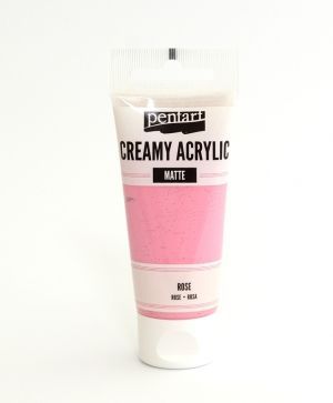 Creamy acrylic paint matte 60 ml - rose