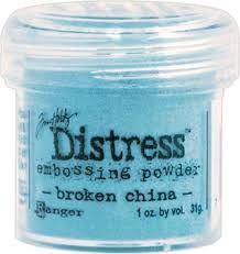 DISTRESS EMBOSSING POWDER 30ml -  broken china