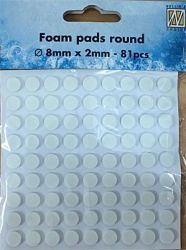 Foampads round dia. 8mm (10x10 cm sheet)