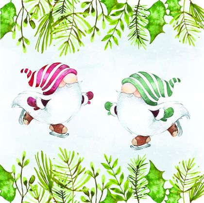 Design Paper Christmas Gnomes 30x30 - CREA2004-15