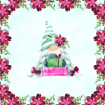 Лист дизайнерска хартия Christmas Gnomes 30x30 - CREA2004-16