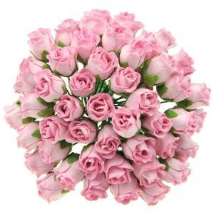 Paper Blossoms 5 pcs -PINK HIP ROSEBUDS GST-027