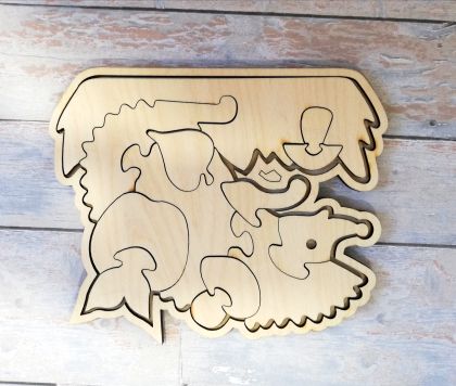 Wooden puzzle 17х21 см