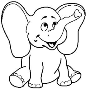 Photopolymer stamp elephant - 35x35mm 10117