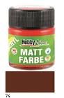 Acrylic paint matt Hobbyline chocolate 20 ml - AH-74