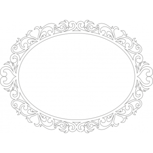 Frame vintage oval plate 2