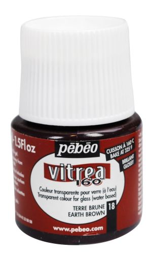 Paint for glass Vitrea 160 - 50 ml - Earth brown 18