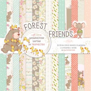 Design paper Forest Friends 6"x6"