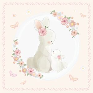 Лист дизайнерска хартия Cute Little Bunny 30x30 - CREA2001-04