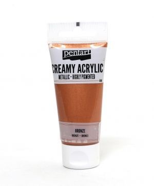 Creamy acrylic paint metallic 60 ml - bronze