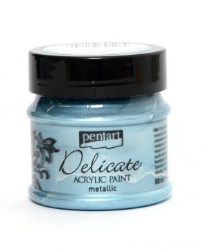 Glamour metallic fabric paint 50ml - silvery blue 33969