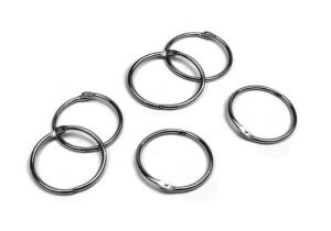 Album metal rings 25mm - silver 12pcs