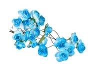 Paper Blossoms 12 pcs.  - Blue Roses - 22 mm