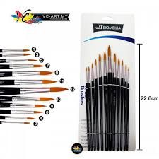 Acrylic brush set 12 pcs