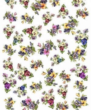 Оризова хартия за декупаж А4 - colorful flowers ITD-R1443