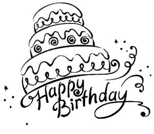 Photopolymer stamp Happy Birthday!-39x48 mm 10141