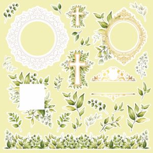 Design Paper Christening Boy 30x30 elements - CREA2201-elements