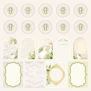 Design Paper Christening Boy 30x30 tags - CREA2201-tags