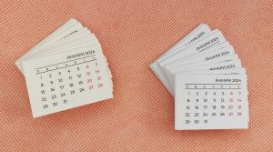 Mini calendars for 2024